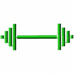 Barbell Embroidery Design 3